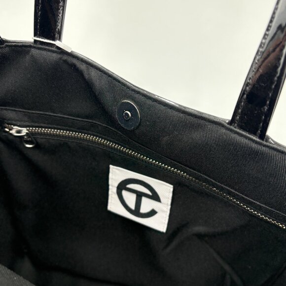Telfar NWT Medium Black Patent Shopping Bag - Picture 5 of 7